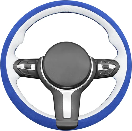 Vista 16 de MEWANT - Funda para volante de automóvil cosida a mano de Athsuede para BMW F87 M2 F80 M3 F82 M4 M5 F12 F13 M6 F85 X2 X5 M F86 X6 M F33 F30 M