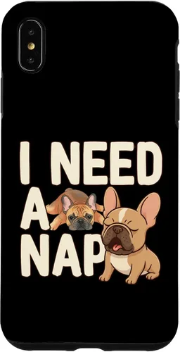 Vista 11 de I Need a Nap Funny French Bulldog Mom Life Tired Parent Case for iPhone 16