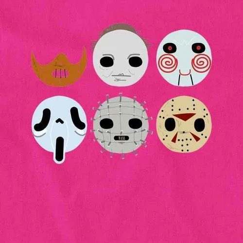Vista 3 de Pop Threads Máscara de terror Monster Scary Movie Halloween Spooky Baby Toddler Kids Girl Boy Camiseta