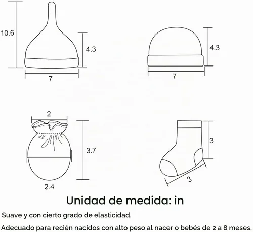 Vista 2 de Ruliby Conjunto de Gorros, Manoplas y Calcetines para Bebé de Algodón, Gorro Beanie Suave para Recién Nacidos, Gorros Guantes para Niñas y Niños 0-6