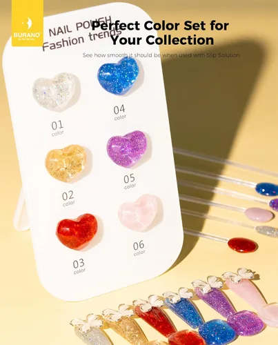 Vista 4 de BURANO - Kit de uñas de gel con extensión de poliacrilato, set de gel constructor de uñas de poliacrilato de 6 colores para principiantes