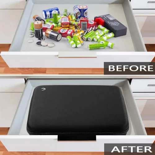 Vista 7 de COMECASE - Caja de almacenamiento para batería dura, con estuche de transporte