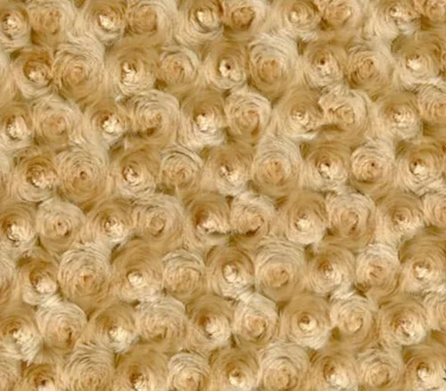Vista 5 de Tela Minky Rosebud Almond / 58 pulgadas de ancho/vendido por The Yard