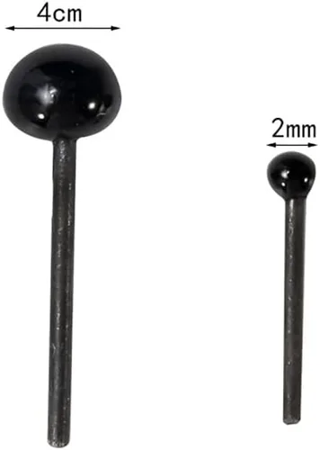 Vista 4 de 200 piezas minúsculos ojos de cristal mini ojos negros artesanales muñeca ojos títeres juguete ojos para lana fieltro manualidades 0.079 in