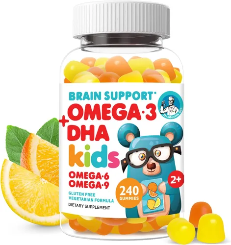 Vista 8 de DR. MORITZ Gomitas veganas Omega 3 para niños y niños pequeños (90 unidades), gomitas Omega 3 para niños para la salud del cerebro y el corazón, sin