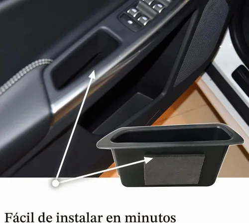 Vista 4 de Mango de puerta Vesul con caja de almacenamiento para apoyabrazos, tipo contenedor de teléfono, para Volvo XC60 2009 2010 2011 2012 2013 2014 2015