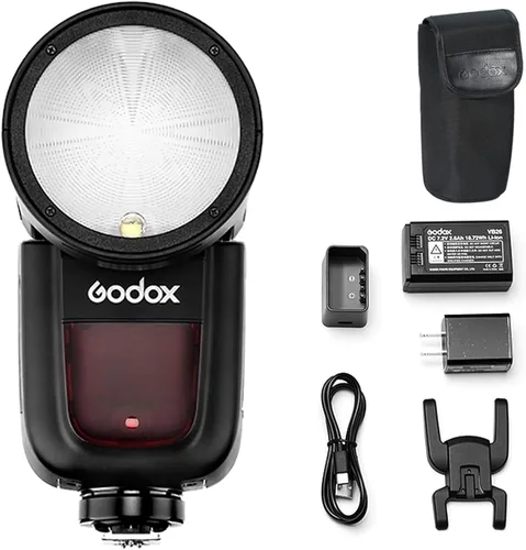 Vista 7 de Godox V1-S Flash Speedlite para Sony, 76Ws 2.4G X Inalámbrico TTL 1/8000 HSS Speedlight, 1.5s Reciclaje, 480 Parpadeos de Potencia Completa