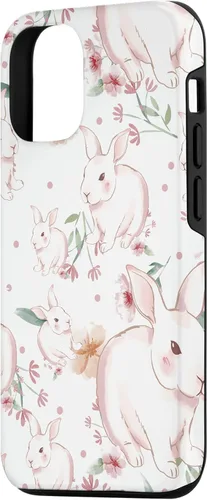 Vista 2 de Funda con diseño de carita sonriente para iPhone 15 Bunny Pattern Graffiti Doodles