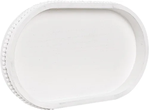 Vista 24 de MAONAME Bandeja de Madera para Servir, Bandeja de Madera Estilo Granja con Cuentas, Bandeja Octogonal para Servir Blanca Lavada, Bandeja de Mesa