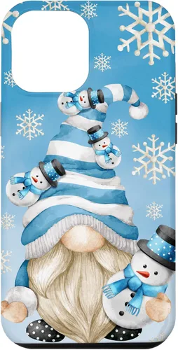 Vista 26 de Cute Winter Gnome Dad with Snowflake Decor and Snowman Case for iPhone 17