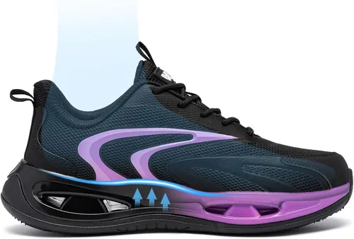 Vista 4 de LARNMERN Wide Steel Toe Shoes for Women Work Safety Sneakers Lightweight Comfortable Breathable Tennis Shoe Indestructible Boots