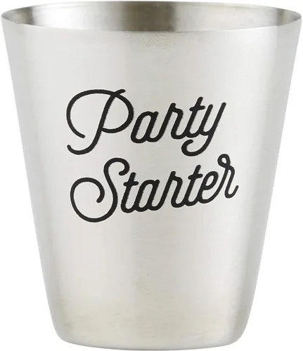 Vista 2 de Santa Barbara Design Studio SIPS Drinkware - Vasos de chupito de acero inoxidable, 4 unidades, 2 onzas, inicio de fiesta