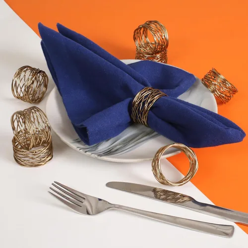 Vista 2 de Servilleteros de hierro de metal duraderos para decoración de mesa, elegante accesorio de ajuste de mesa de metal, servilletero rústico para casa