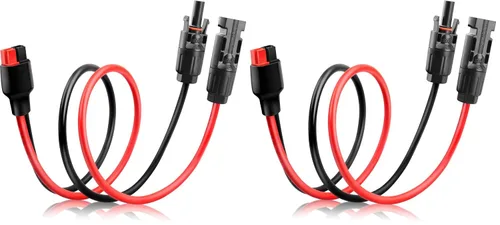 Vista 10 de Kit de conector de cable de panel solar 10 AWG, compatible con conector solar y conector Anderson para RV, Goal Zero Yeti, Renogy generador solar