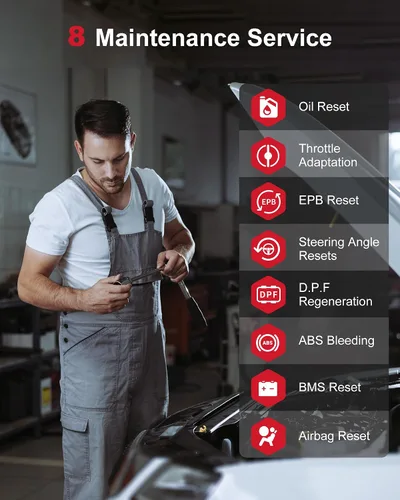 Vista 4 de GOOLOO DEEPSCAN DS200 OBD2 Escáner Herramienta de Diagnóstico, Bluetooth Inalámbrico Diagnósticos de Todos los Sistemas para iOS y Android, Control