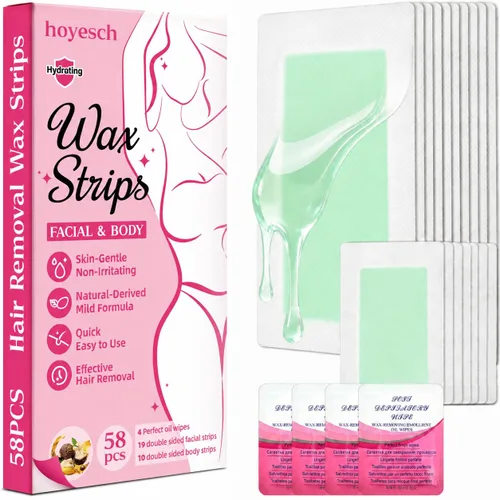 Vista 10 de 60 tiras de cera - Kit de depilación facial de 40 y 20 cuerpos