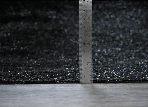 Vista 7 de Garland Rug Alfombra de césped artificial de 5 pies x 8 pies, grande para interiores/exteriores, color negro - Negro exuberante, duradera y de bajo