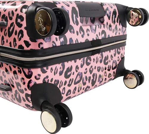 Vista 6 de Juicy Couture Jane - Juego de 3 piezas de maletas giratorias, Pink Leopard), JC-PC-18700-3-PKLP