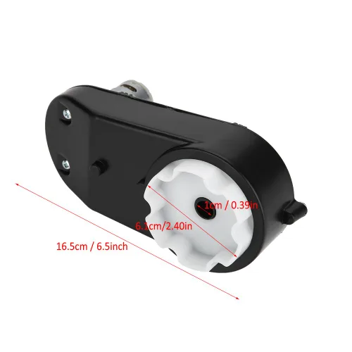 Vista 5 de Akozon 12000-20000 RPM con motor de 6 V/12 V, motor eléctrico con ruedas para niños, motor universal RS390 para transporte de niños (12 V 16000 RPM)
