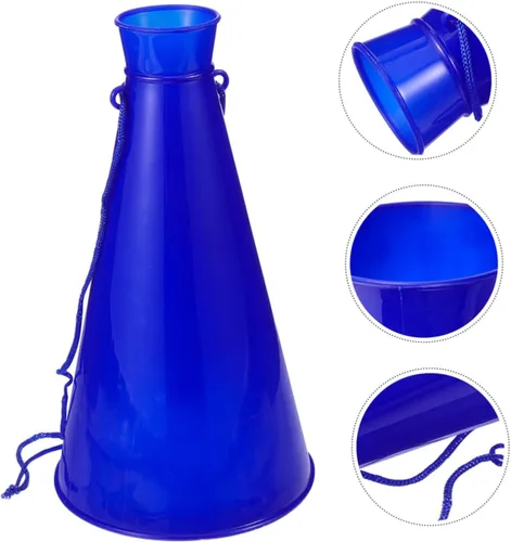 Vista 4 de Sosoport Cheer Megáfono - Juego de 4 cuernos de plástico para niños, juegos deportivos, fiestas, fútbol
