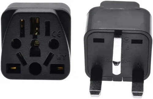 Vista 18 de Toptekits - Paquete de 2 adaptadores universales de enchufe de viaje, tipo B de EE. UU., convertidor de enchufe internacional a Estados Unidos Blanco