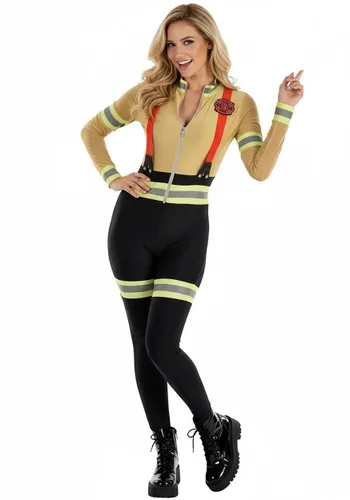 Vista 4 de Disfraz de Bombera Uniformada para Mujer Multicolor
