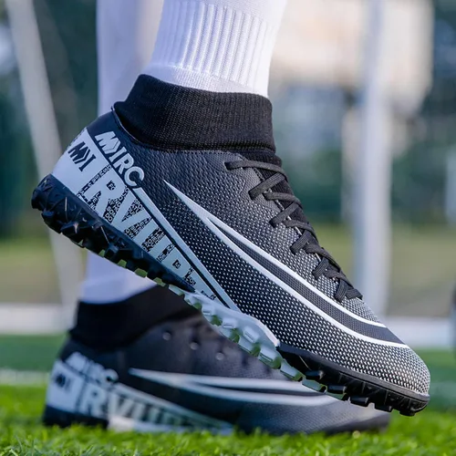 Vista 7 de Zquaus Tacos de fútbol para hombre, zapatos de fútbol atléticos para caminar, tacos para entrenamiento al aire libre