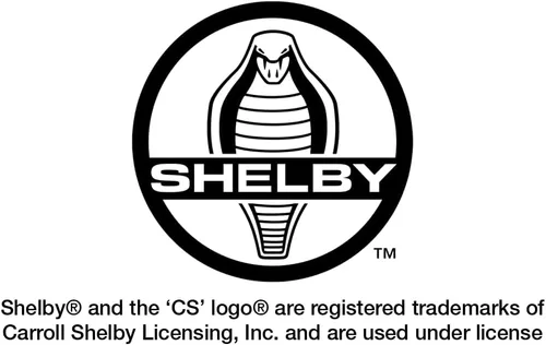 Vista 7 de Llavero con logotipo Shelby Cobra de cuero negro