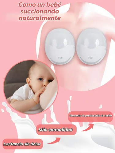 Vista 7 de Extractor de leche portátil manos libres, 4 modos y 12 niveles, función de memoria, recargable con brida de 4 tamaños y recolector de leche materna