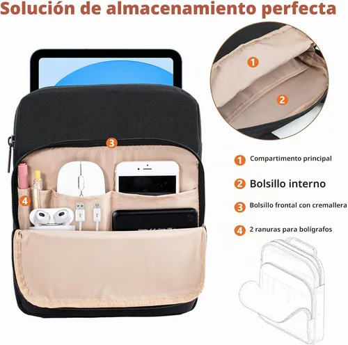 Vista 3 de Aplufine Funda de libro con cremallera, bolsa de libro de 11 x 9 pulgadas, bolsa protectora de libros, funda de libro para amantes de los libros