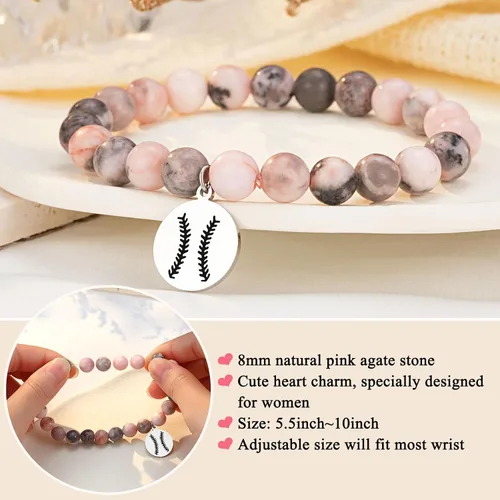 Vista 3 de UNGENT THEM Regalos para adolescentes y niños, pulsera de béisbol, baloncesto, fútbol, fútbol, regalos para niños, regalos de graduación