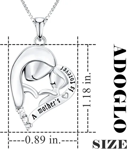 Vista 2 de Ado Glo Always My Mother Forever My Friend Pendant Necklace