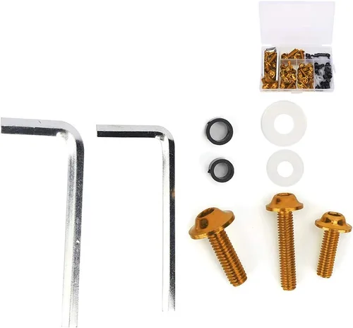 Vista 8 de Kit de carenado, 158 unids/set universal para juntas de carenado, kit de llave de motocicleta (dorado)