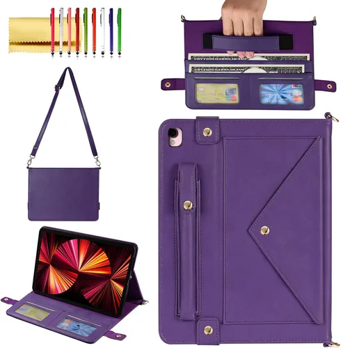 Vista 109 de Funda tipo bolso para iPad mini de 5ª/4ª/3ª/2ª/1ª generación de 7.9 pulgadas, Techcircle funda ligera tipo folio con soporte bandolera con billetera