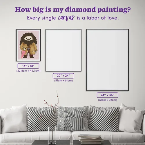 Vista 4 de DIAMOND ART CLUB Harry Potter Kit de Pintura de Diamante en Lienzo del Adorable Semi-Gigante, 13" x 18" (33.0 x 45.7 cm)