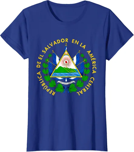 Vista 56 de Camiseta con diseño de emblema de la bandera de El Salvador