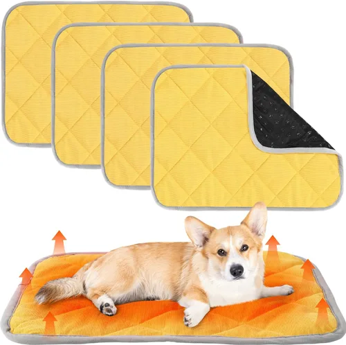 Vista 10 de Novabright Paquete de 4 camas autocalentables para gatos, gatos, perros, alfombrillas térmicas suaves y cálidas con parte inferior antideslizante