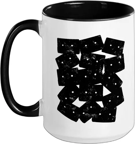 Vista 12 de Retro Cassette 90s 80s Theme Party Outfit Costume Ceramic Mug, Black/White, 11oz