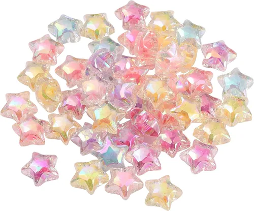 Vista 12 de Airssory 100 cuentas de polvo de conchas en forma de flor, cuentas rojas, espaciadores, cuentas sueltas a granel para decoración de joyas, 0.31 x #01