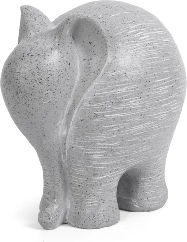 Vista 8 de Estatua de elefante hecha a mano de resina – Escultura de decoración del hogar de 5.5 pulgadas de alto para estantería, oficina, escritorio, regalo