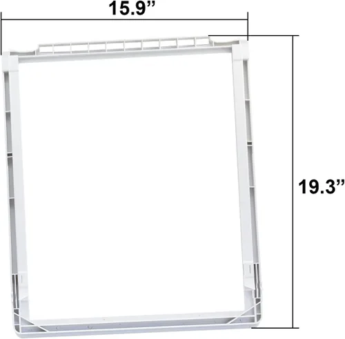 Vista 2 de 241973101 Marco de estante sin cubierta de cajón para refrigerador de vidrio Delicatessen para Frigidaire, Kenmore, Crosley Refrigerador Reemplaza