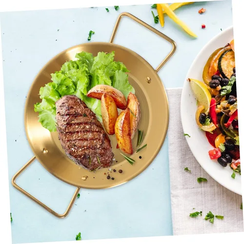 Vista 7 de OUNONA Tapa de olla para sartén de acero inoxidable, sartén binaural, antiadherente, construcción resistente, ahorra energía, perfecta para pasta