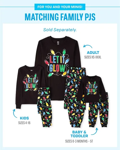 Vista 3 de The Children's Place Pijama de Navidad unisex para bebé, algodón