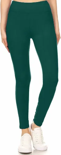 Vista 3 de Leggings Depot - Leggings de cintura alta para mujer, muy suaves, unicolor, tallas regulares y extragrandes (1X a 3X y 3X a 5X)