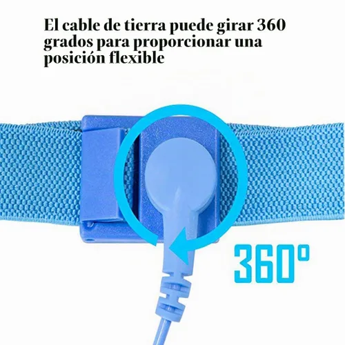 Vista 2 de Correa de muñeca antiestática, correa de muñeca antiestática ajustable, paquete de 4