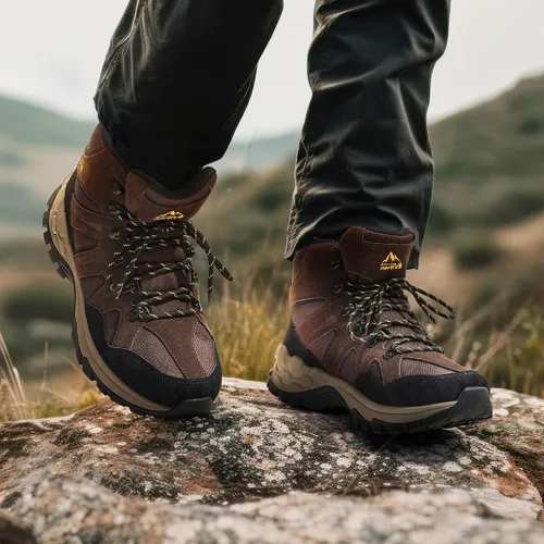 Vista 4 de NORTIV 8 Botas de senderismo impermeables para hombre, botas de trabajo al aire libre