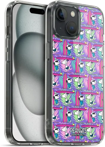 Vista 83 de Head Case Designs Funda de gel suave con licencia oficial de Peanuts Tropical Surf Snoopy Aloha Disco compatible con Apple iPhone 13 Mini Surf