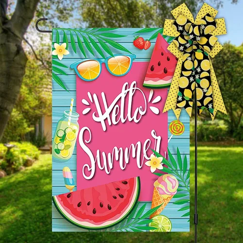 Vista 4 de 2 cintas de tela de verano, frutas, limones, cintas de decoración de puntos amarillos y negros para envolver regalos de fiesta, suministros