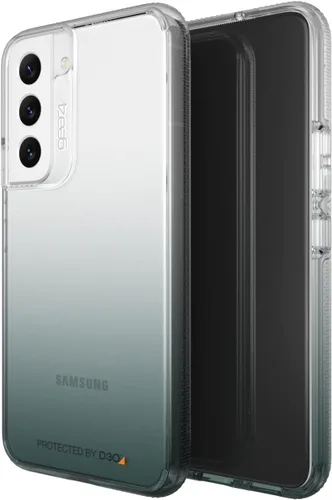 Vista 16 de ZAGG Gear4 Milan - Funda azul Aurora - que destaca el material de protección D3O para Samsung Galaxy S22
