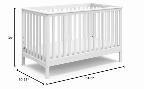 Vista 15 de Stork Craft, Cuna Convertible con Bordes Fijos Hillcrest, Blanco